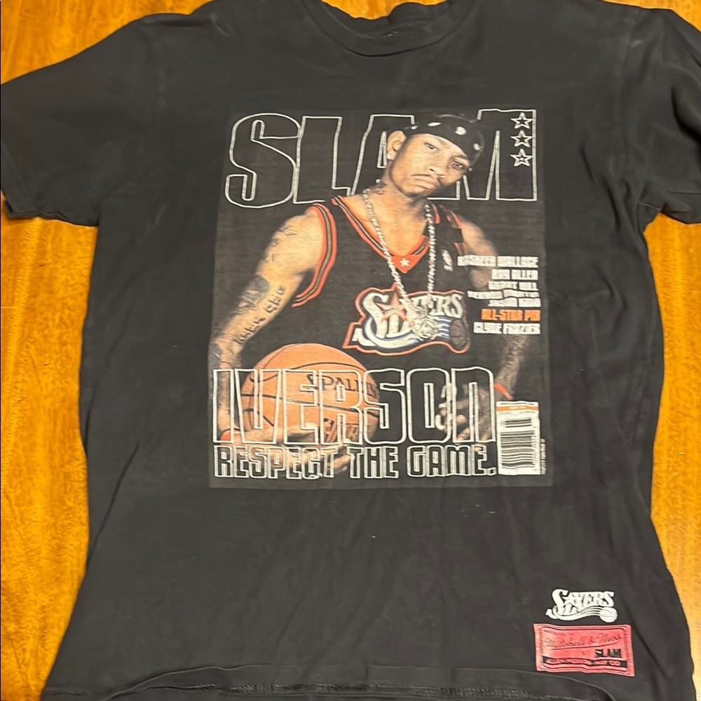Mitchell & Ness Black and Orange Short Sleeve Tee